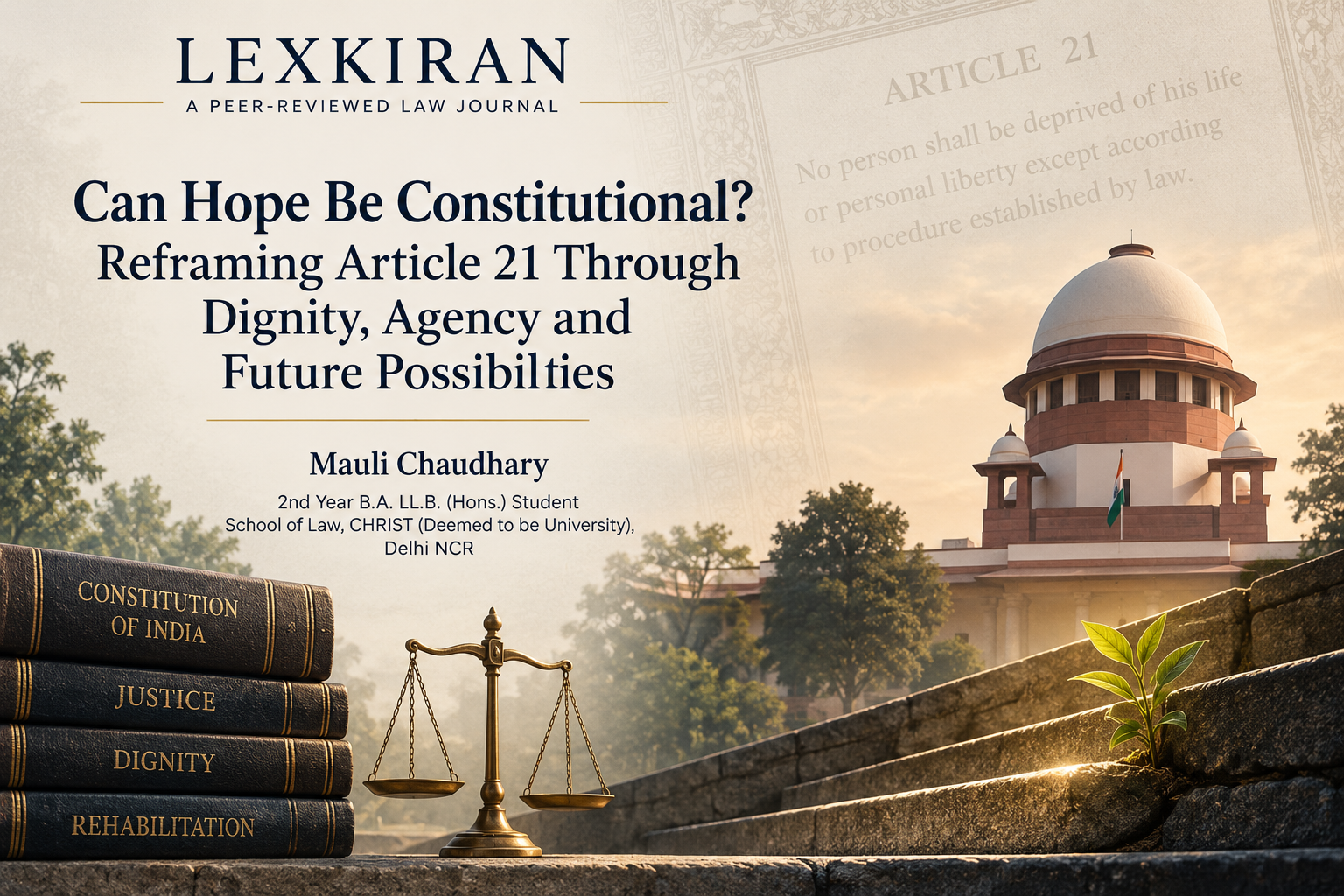 Can Hope Be Constitutional? Reframing Article 21 Through Dignity, Agency and Future Possibilities